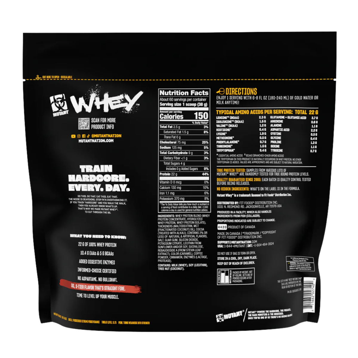 mutant whey 5 lb sf