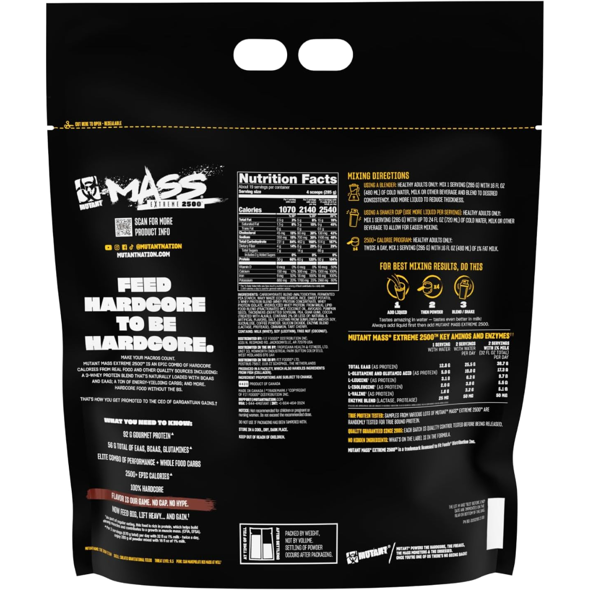 mutant mass extreme 2500 12 lb SF