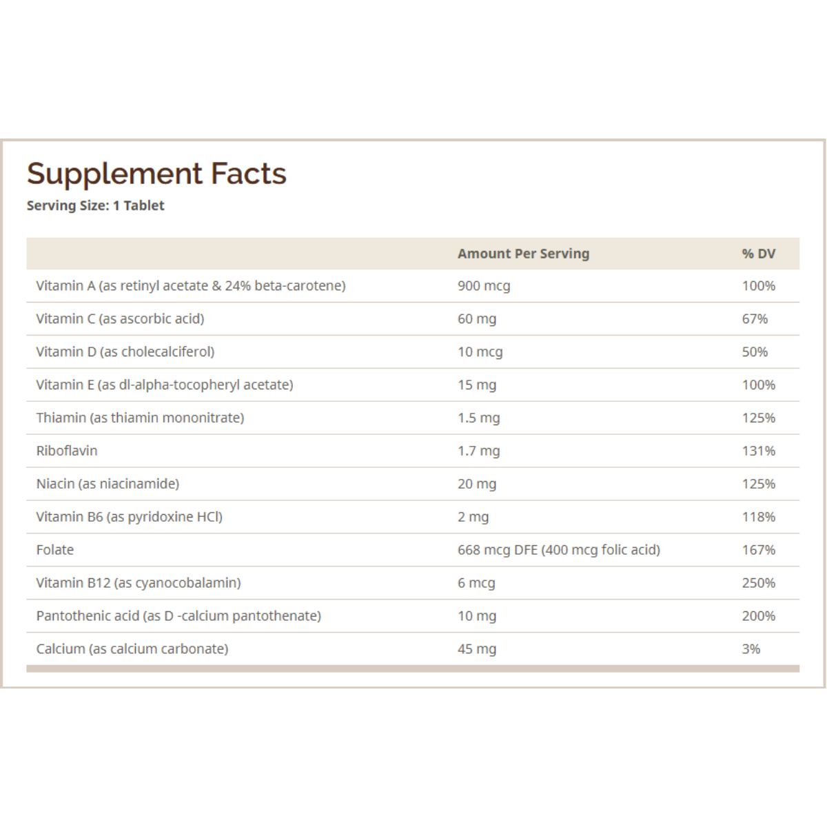 DAILY VITAMIN SF